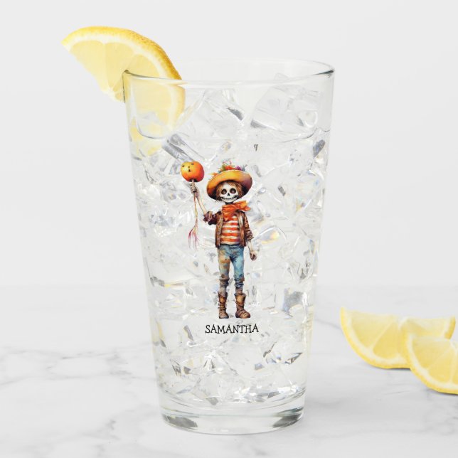 Adorable Kid Zombie - Cute Halloween (3) Glass (Front Ice)