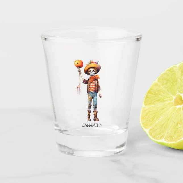 Adorable Kid Zombie - Cute Halloween (3) Shot Glass (Front)