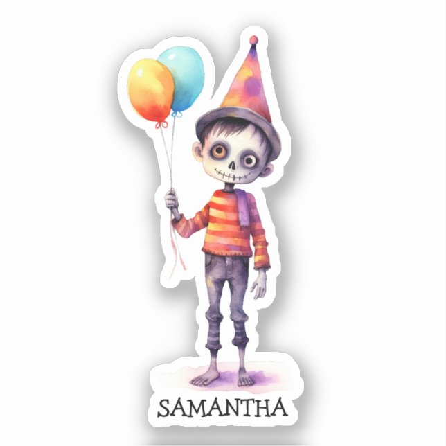 Adorable Kid Zombie - Cute Halloween (4) Sticker (Front)