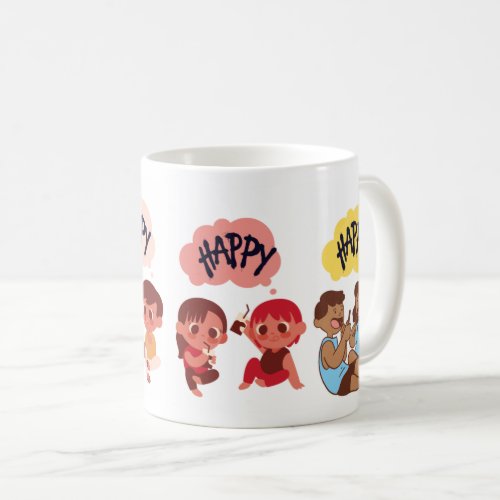 Adorable Kids Eating Bonding Food Coffee Mug