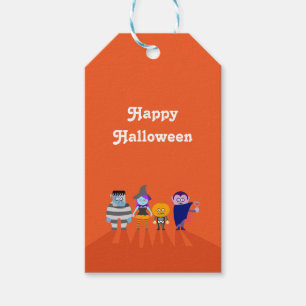 Adorable Kids Halloween Costume Party Thank you Gift Tags