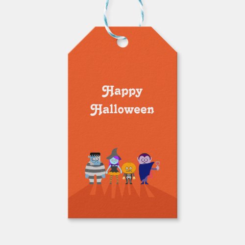 Adorable Kids Halloween Costume Party Thank you Gift Tags