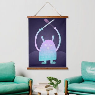 Adorable Kids Monster Character Hanging Tapestry