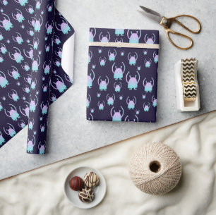 Adorable Kids Monster Character Wrapping Paper