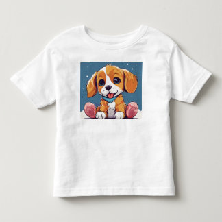 Adorable Kids playful dog T-Shirt Design