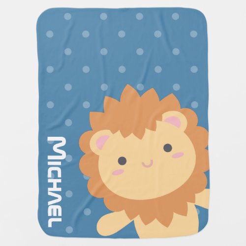 Adorable King of The Jungle Cute Cartoon Lion Kids Baby Blanket