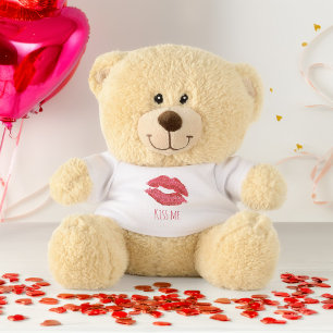 Adorable "Kiss Me" Personalized Teddy Bear
