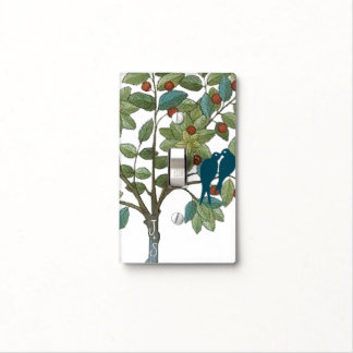 Adorable Kissing Birds with Romantic Initials Light Switch Cover