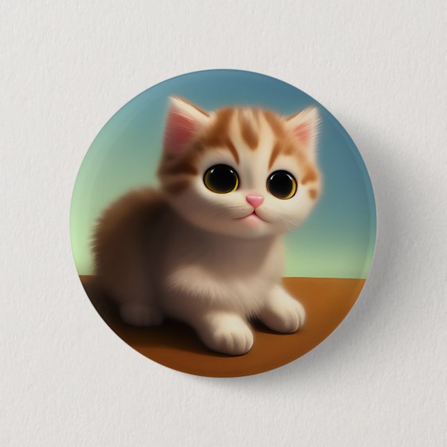 Adorable Kitten Button (Front)