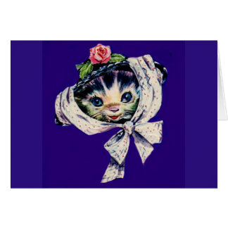 adorable kitten cat in a kitten cat hat cards