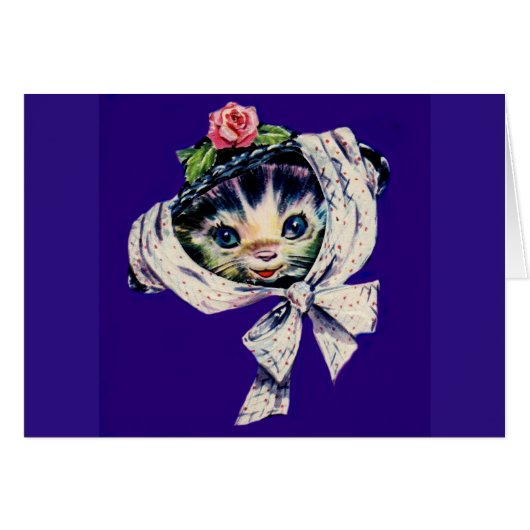adorable kitten cat in a kitten cat hat cards (Front Horizontal)