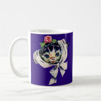 adorable kitten cat in a kitten cat hat coffee mug