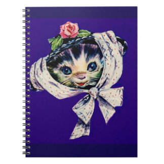 adorable kitten cat in a kitten cat hat notebook