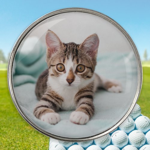Adorable Kitten Cat Lover Custom Photo Golf Ball Marker