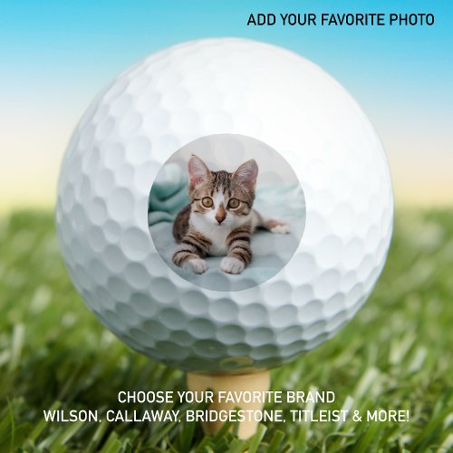 Adorable Kitten Cat Lover Custom Photo Golf Balls