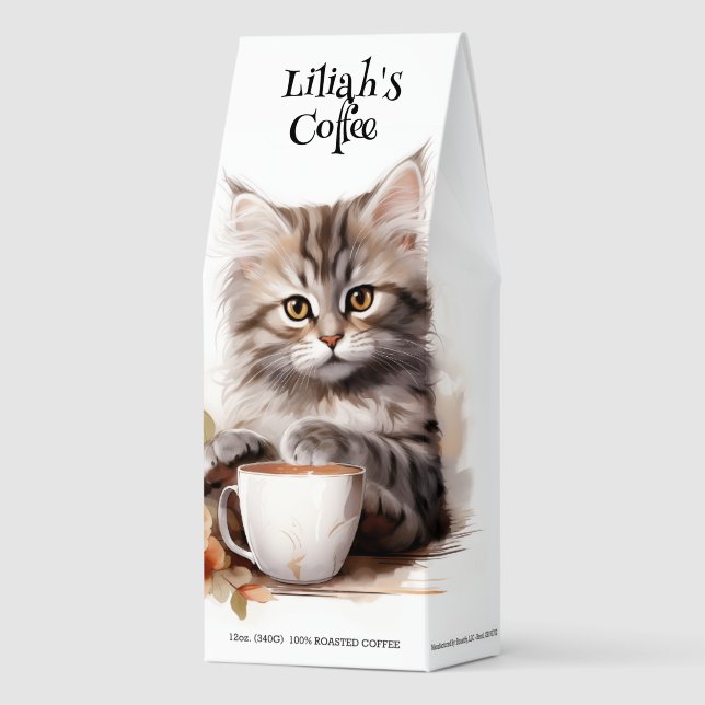 Adorable Kitten Coffee Break (Front)