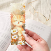Adorable Kitten & Daisies and Gingham Photo