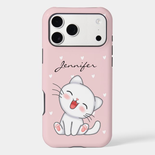 Adorable Kitten Fun Cat iPhone / iPad case (Back)