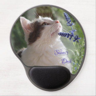 Adorable Kitten In the Garden *personalize* Gel Mouse Pad