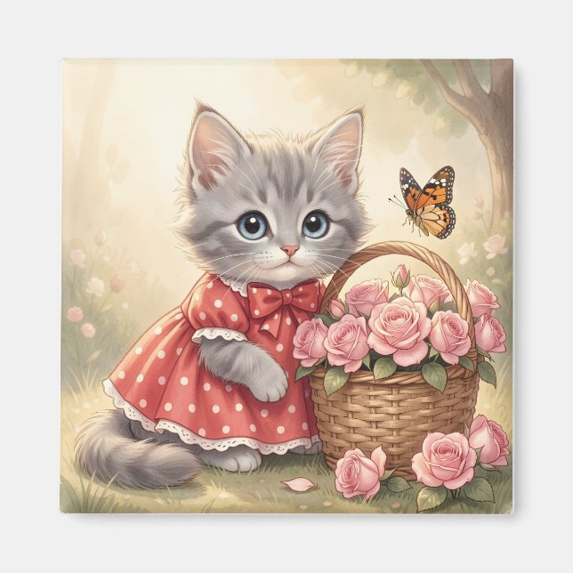 adorable kitten magnet (Front)
