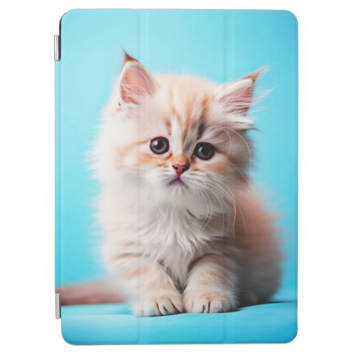 Adorable Kitten with Blue Background iPad Air Cover