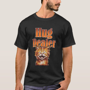 Adorable Kitten with Huge Smile Hug Dealer for Cat T-Shirt