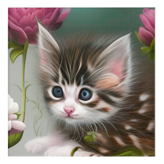 Adorable Kittens 4 Acrylic Print (Front)