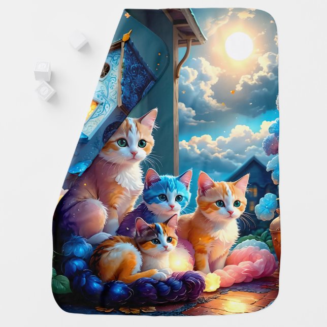 Adorable Kittens Double Sided Blanket (In Situ)