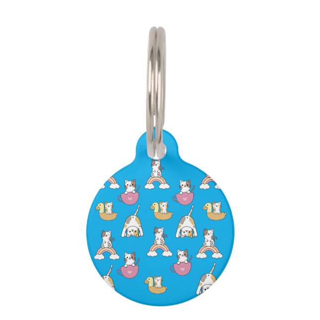 Adorable Kitty Cats Pet ID Tag (Front)