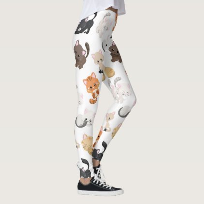 Adorable Kitty Cats Print Leggings