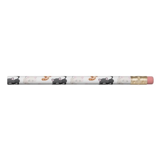 Adorable Kitty Cats Print Pencil (Rotated 90)