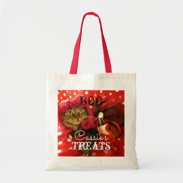 Adorable Kitty Halloween Trick or Treat Bag (Front)