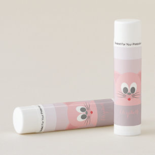 Adorable Kitty, Stripes- Personalized Lip Balm
