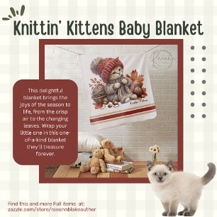 Adorable Knittin' Kittens Baby Blanket