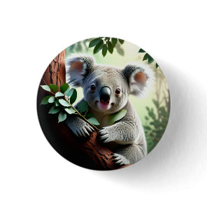 Adorable Koala Bear Button