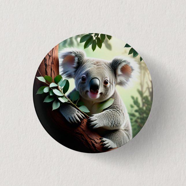 Adorable Koala Bear Button (Front)