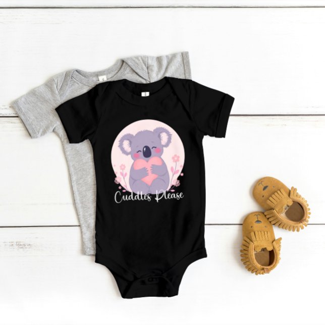 Adorable Koala Bear "Cuddles Please"  Baby Bodysuit (Creator Uploaded)