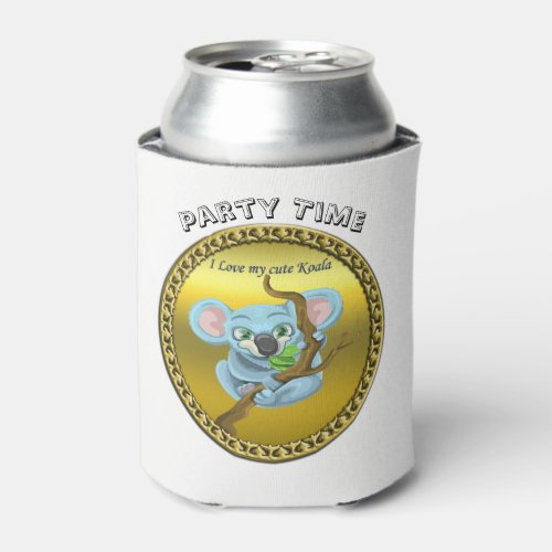 Adorable koala bear in a tree in the forest can cooler