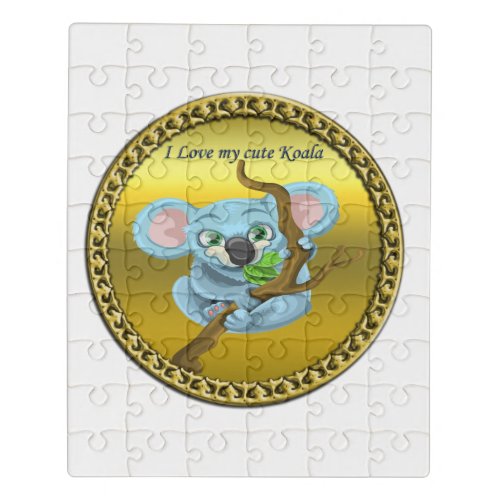 Adorable koala bear in a tree in the forest jigsaw puzzle