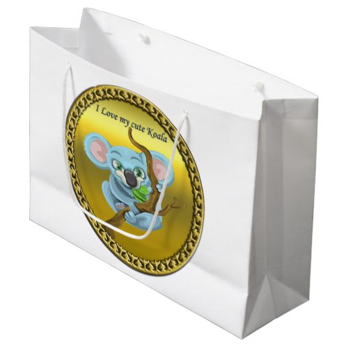 Adorable koala bear in a tree in the forest large gift bag