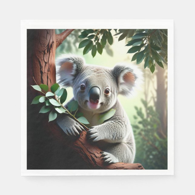Adorable Koala Bear Napkins (Front)