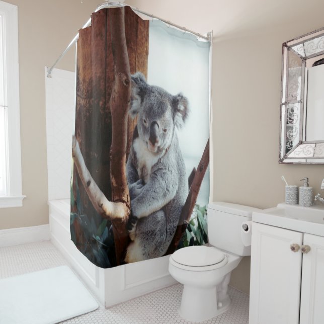 Adorable Koala Bear Shower Curtain (In Situ)