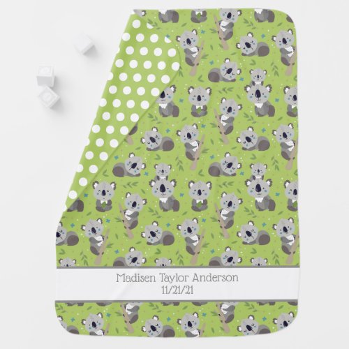 Adorable Koala Bears Baby Blanket