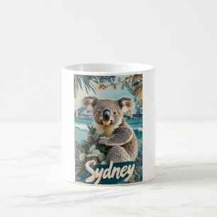 Adorable Koala with Sydney Harbor Bridge Coffee Mug