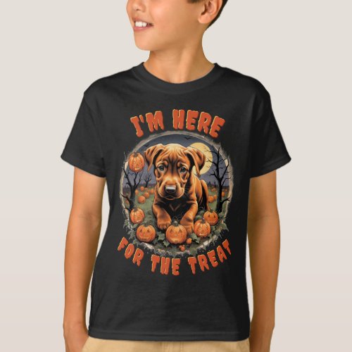Adorable Lab puppy Halloween Tee for Kids