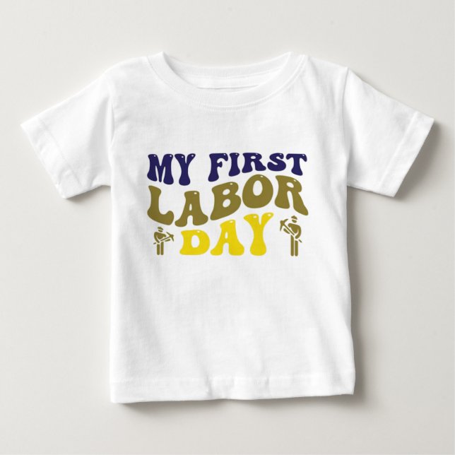 Adorable Labor Day Baby T-Shirts: Celebrate T-Shirt (Front)