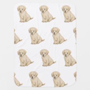 Adorable labrador puppy sketch baby blanket