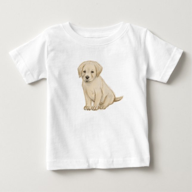 Adorable labrador puppy sketch baby T-Shirt (Front)