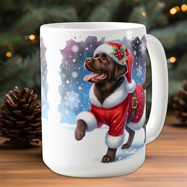 Adorable Labrador Retriever Puppy Dog Christmas Coffee Mug (Creator Uploaded)