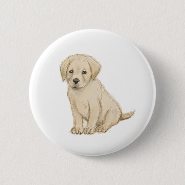 Adorable labrador sketch button (Front)